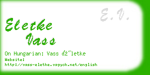 eletke vass business card